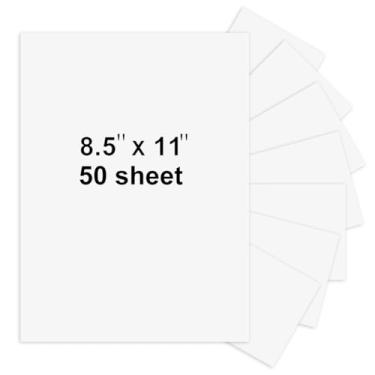 Imagem de 50 folhas de cartolina branca de 21,6 cm x 28 cm, folhas de cartolina pesada em branco para convite, cartões comemorativos para impressão, capa de 34 kg, 200 g/m²