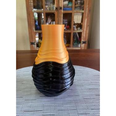 Imagem de Vaso Jarro Decorativo  Duo  Bipartido  Plástico  Flores Secas  20 cm -