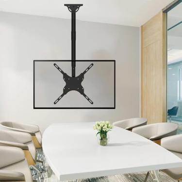 Imagem de CUTPOIY Suporte de TV de teto - Suporte de TV de ajuste, suporte de TV de elevação telescópica, serve na maioria das telas planas de LED, LCD, OLED e plasma de 66 a 65 polegadas, até 50 kg, orifícios