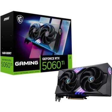 Imagem de MSI Placa gráfica Gaming RTX 5060 Ti 16G Gaming OC (16 GB GDDR7, 128 bits, desempenho extremo: TBA MHz, DisplayPort x 3 2.1a, HDMI 2.1b, NVIDIA Blackwell Architecture)