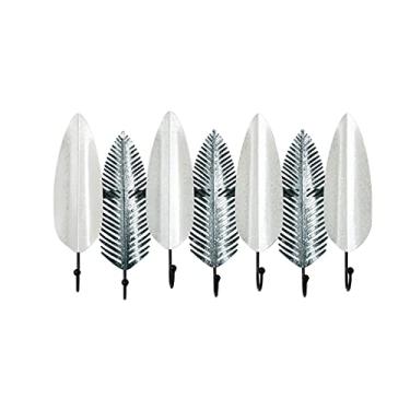 Imagem de WYUYIWH Cabideiro, cabideiro, gancho para casaco, novo, chinês, feito à mão, ferro forjado, em forma de folha, pendurar na parede, cabideiro, quarto, sala de estar, corredor, flutuante, metal