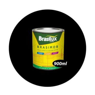 Imagem de Esmalte Sintetico Brasimob Brasilux 900ML, Preto