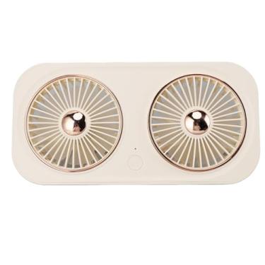 Imagem de Ventilador Alimentado Pelo Painel Solar, Portátil de Fluxo de Ar Duplo de 20W para Casas de Estimação, Adequado para Banheiros Ao Ar Livre e Caminhadas (Rosa claro)