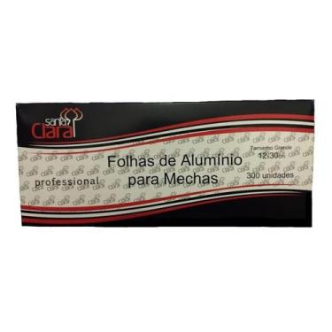 Imagem de Papel Alumínio Para Mechas Santa Clara 12X30cm 300 Folhas