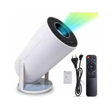 Imagem de Mini Projetor 4k Portátil Branco Android Wifi Bluetooth