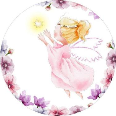 Imagem de Painel Redondo 3D Sublimado Batizado Frd-1919