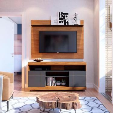Imagem de Rack com Painel para TV até 47 Polegadas Yara Noce e Preto 136 cm - Co