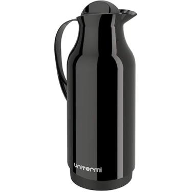 Imagem de Garrafa Térmica Unitermi Siena, 1 Litro, para Café, Chá e Leite, Tampa Rosqueável, Preta