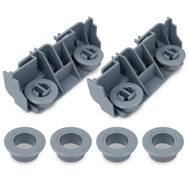 Imagem de BlueStars Kit de suporte e rolo para lava-louças WD28X27241 - Compatível com GE Dishwashers Lower Rack Wheels Assembly, lado L e R - Substitui WD12X10438 WD12X10439, WD12X10446 WD12X10447 - Pacote com