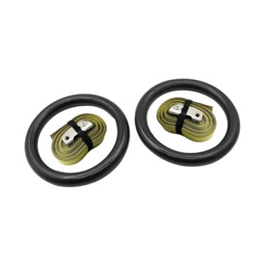 Imagem de oshhni Argolas de ginástica para crianças, argolas de exercícios de flexão, aderência profissional segura com alças ajustáveis ​​para escritório, academia em, Verde