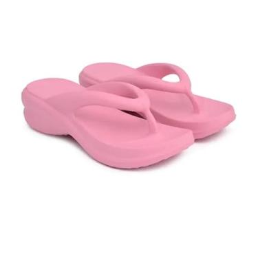 Imagem de Tamanco Ortopédico Chinelo Feminino Nuvem Ideal Para Esporao Fascite Plantar e Dores Nas Pernas (Rosa Claro, BR, Adulto, Faixa Numérico, 37, 38)