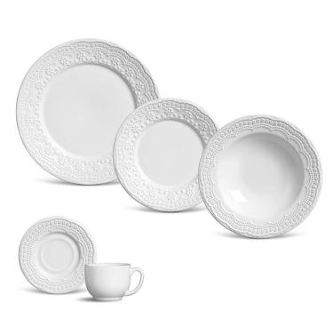 Imagem de Aparelho Para Jantar Madeleine Em Faiança Feldspática - 30 Peças Branco