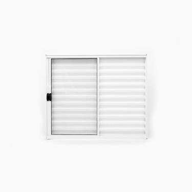 Imagem de Janela Veneziana Abertura Esquerda 3 Folhas 120x150cm Sem Grade Plus Lux Esquadrias Branco