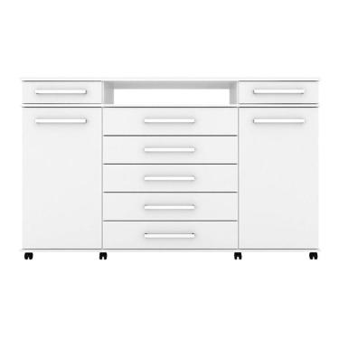 Imagem de Cômoda De Quarto London C/ 2 Portas E 7 Gavetas Branco - Demóbile