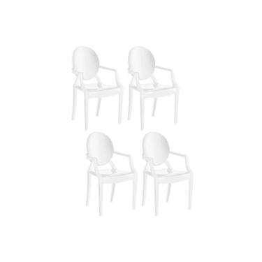 Imagem de Cadeira Wind Plus Uz4003 Kit 4 Un Polipropileno Branco