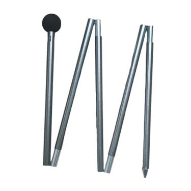 Imagem de rockible Mastro de lona, ​​mastro de barraca de liga de alumínio, mastro de barraca para toldo de caminhada na praia, acampamento ao ar livre, Cinza