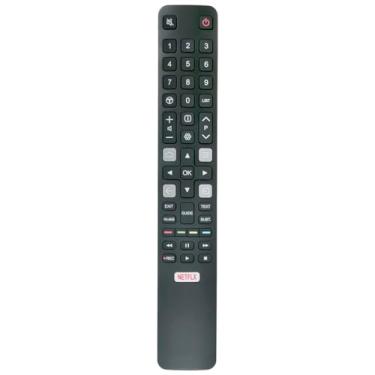 Imagem de ROLLGAN CRC802N RC802N YNI1 Controle remoto substituído compatível com TCL P715 C815 X10 C715 P8M P615 Series QLED UHD Android TV subcontrole modelo 06-IRPT45-CRC802NP