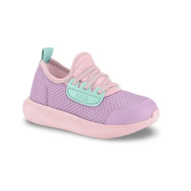 Imagem de Tênis Infantil Menina Bibi Flash Lilás Verde Rosa