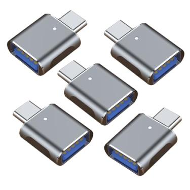 Imagem de Pastall Pacote Com 5 Adaptadores Typec/Usb C Para Usb, Conversor Otg Transferência De Dados Alta Velocidade 5/10 Gbps, Adaptador Usb Usb-C Compatível Apple, Iwatch, Iphone 16/15, Macbook, Samsung Et