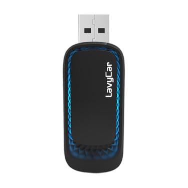 Imagem de LAVYCAR Adaptador Usb/Ubs C Sem Fio Led Rgb Para Carplay/Android Carros Com De Fábrica (Ano Do Modelo: 2015 A 2024), Dongle Conversor