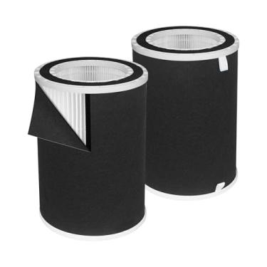 Imagem de Pacote com 2 filtros de substituição Popurure FLT5100 O HEPA compatível com purificador de ar Germ-Guardian AC5109W, também serve para AC5109, AC3200, AC3250, número de peça FLT5100, FLT5100PTPC