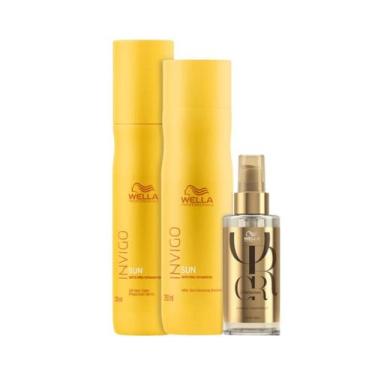 Imagem de Wella Sun Sh 250ml + Leave-in 150ml + Oleo 100ml - Wella profissional