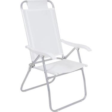 Imagem de Cadeira de Praia Reclinável Prosa em Alumínio Branca Bel, Único
