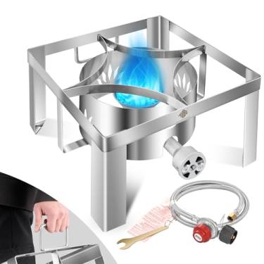 Imagem de ARC Advanced Royal Champion Queimador Portátil De Propano Em Aço Inoxidável Arc, Fogão A Gás Acampamento 55.000 Btu Para Cozinhar Ao Ar Livre, Estrutura Soldada 12,5 (L) X 6,5 (A), Ótimo Acampamento