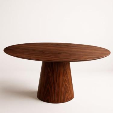 Imagem de Mesa de Jantar Cone Oval 137x90 cm Madeira Pau Ferro