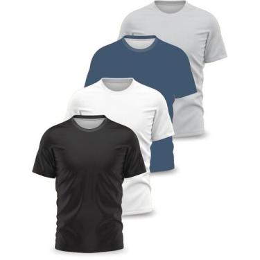 Imagem de Kit 4 Camisetas Básicas Dry Fit Lisa Tradicional - FORTE IMPRESSAO, M,