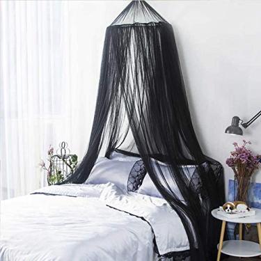 Imagem de Mosquiteiro AIFUSI, King Size, dossel para cama, cortina para pendurar única para caber em todos os berços e camas para quarto adulto, quartos de crianças, berço de bebê, jardim, acampamento – Instalação rápida e fácil