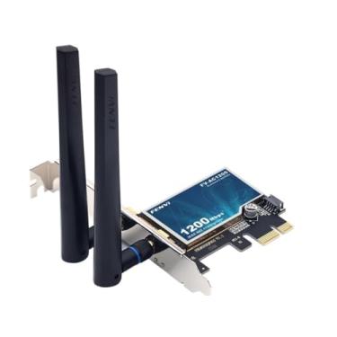 Imagem de Placa de Rede WiFi pcie, Dual Band 2.4G/5GHz, 1200Mbps, Bluetooth 4.0