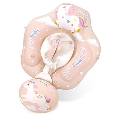 Imagem de Chusui Bóia de natação inflável para bebês Anel de bóia de natação para bebês Brinquedos de piscina para bebês de 3 a 24 meses com mini bomba de ar CX