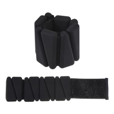 Imagem de YOKIVE 1 par de pesos ajustáveis na perna do tornozelo, treino com alça para mulheres e homens, ótimo para academia, ioga, caminhada, corrida, aeróbica (preto, 500 g cada)