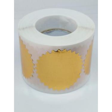 Imagem de Etiqueta Adesiva Borda Serrilhada Dourada - Marpe