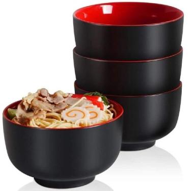 Imagem de 4 Tigela Japonesa Bowl Oriental Melamina Poke Sopas - Fx