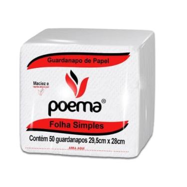 Imagem de Guardanapo Poema Pluma, 29,5 x 28 cm, 30 Pacotes com 100 Unidades