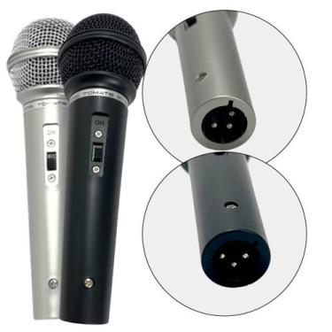 Imagem de Kit 2 Microfones Profissional Dinâmico Acompanha cabo - Tomate