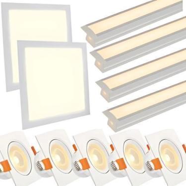 Imagem de Kit Iluminação Completa Com Spot Plafon Perfil De Led - Aaatop