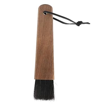 Imagem de Brush de Moer de café Limpador de Alça Longa Macia para Limpeza de Máquina de café, Madeira de Nogueira, 1,6 X 7,5in (Walnut Wood Black Cerdes)