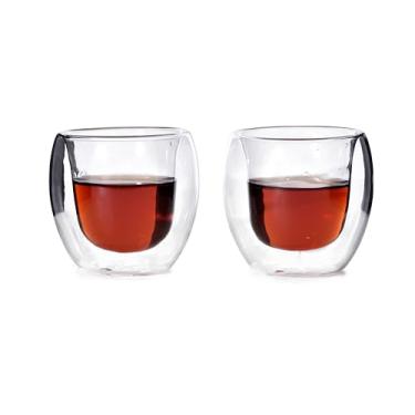 Imagem de Conjunto 2 Copos Bistrô Shot 140ml - Vidro Borossilicato Parede Dupla Ideal Para Café E Chá - Wincy - VDA14079