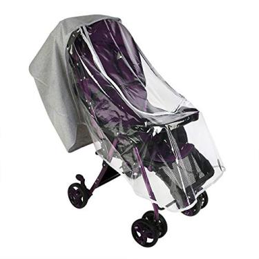 Imagem de KIMISS Capa de Carrinho de bebê - Caver de Chuva à Prova de para Carrinhos e de bebê - Design Universal Cinza Claro Proteção à Prova de Poeira e d'água para Recém nascidos (L)