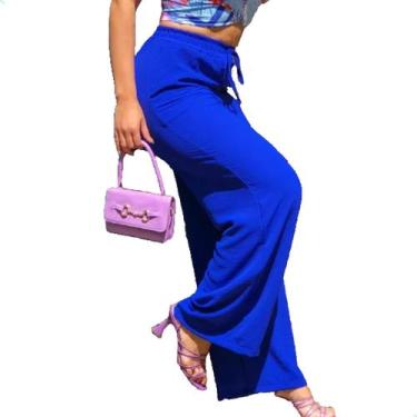 Imagem de Calça Feminina Alfaiataria Wide Leg Pantalona Tecido Duna - Moda_Gaspa