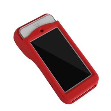 Imagem de AudioPartner Capa protetora de silicone macio antiqueda durável para terminal Pax A920 POS portátil (vermelho)