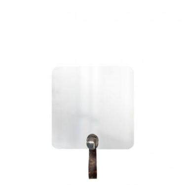 Imagem de Espelho Funcional Hook Cromado Alça Rajada 50x50 Cm Quadrado - e2g Des
