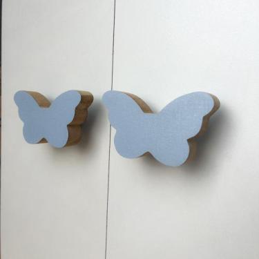 Imagem de 12 Puxadores Borboleta Infantil Porta Gaveta Cômoda Móveis - Hanger De