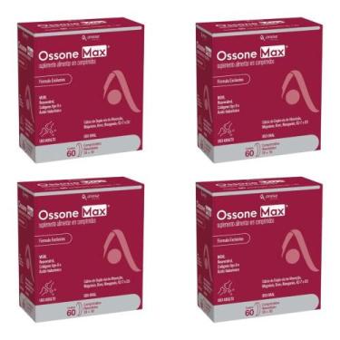 Imagem de Kit Ossone Max Arese Pharma Com 4 Caixas De 60 Comprimidos Cada