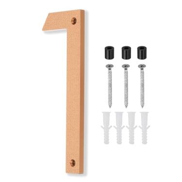 Imagem de PATIKIL Número de casa de 25 cm, placa grande flutuante moderna com parafusos para porta externa Wall Street, dourado, 1