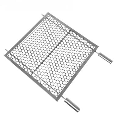 Imagem de Grelha Para Churrasqueira Em Inox Moeda Alvenaria Reforçada Premium Gourmet (55x50)