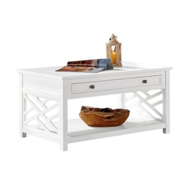 Imagem de Alaterre Furniture Mesa de centro de madeira Coventry 91 cm L com 1 gaveta